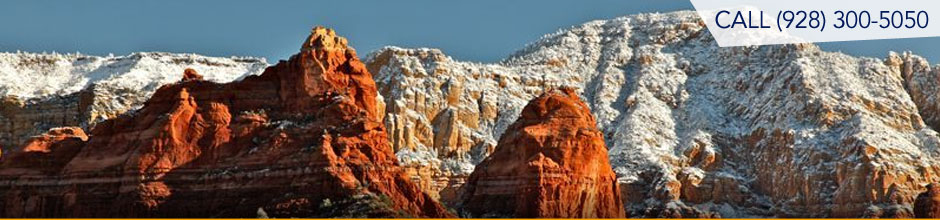 Snow on the spectacular red rocks of Sedona.
