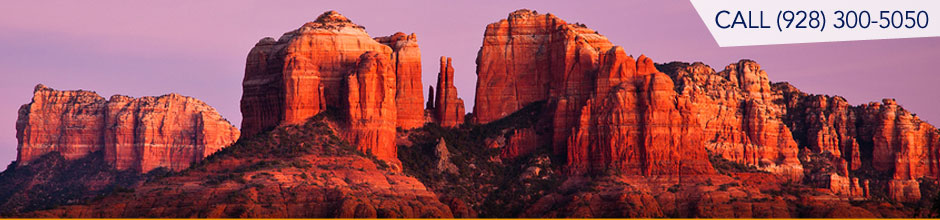 View of Cathedral Rock from the Red Rock Loop area of Sedona Arizona